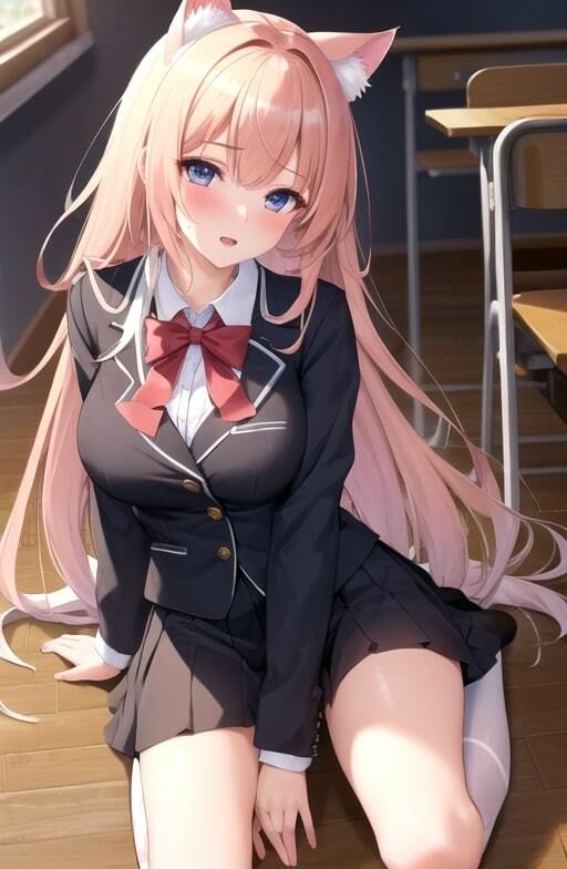 サンプル画像1:ケモミミ娘と秘密の放課後(トマト) [d_428625]