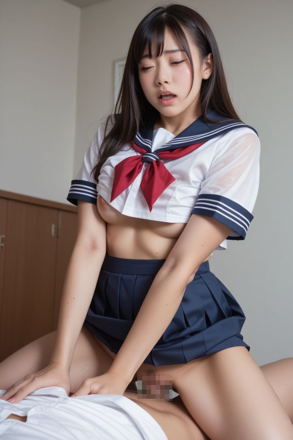 サンプル画像3:制服淫乱美女のイキ顔大解放(イザナミ) [d_428722]