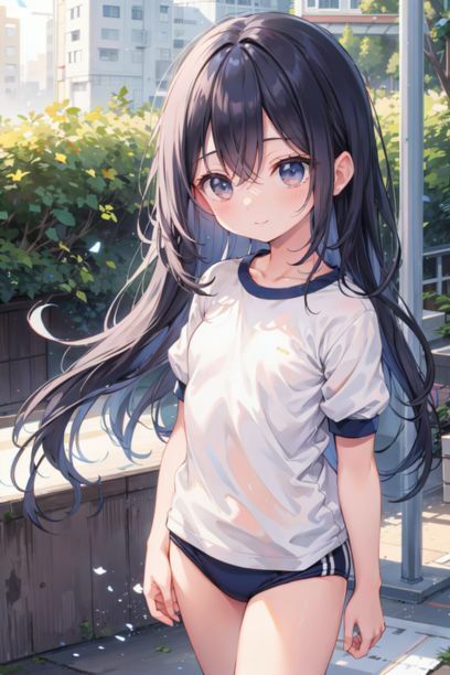 サンプル画像2:体操服ブルマの黒髪ちゃんに中出し(とらいあどら) [d_428769]