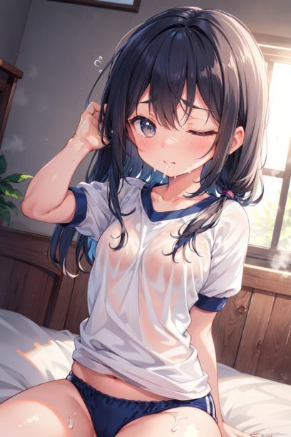 サンプル画像4:体操服ブルマの黒髪ちゃんに中出し(とらいあどら) [d_428769]