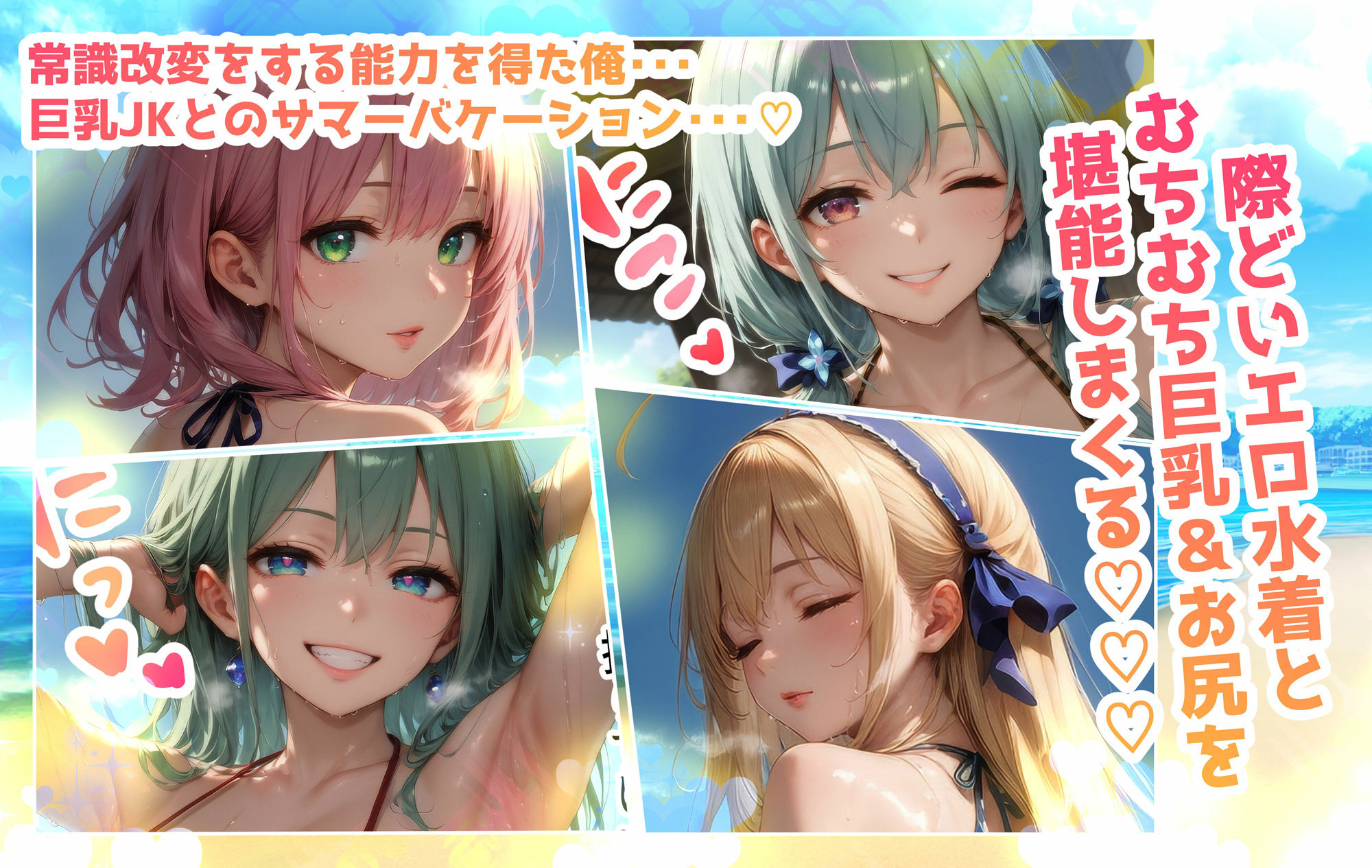 サンプル画像1:巨乳JK学園サマーバケーション！ 〜グラビア編〜(むらた屋) [d_428828]