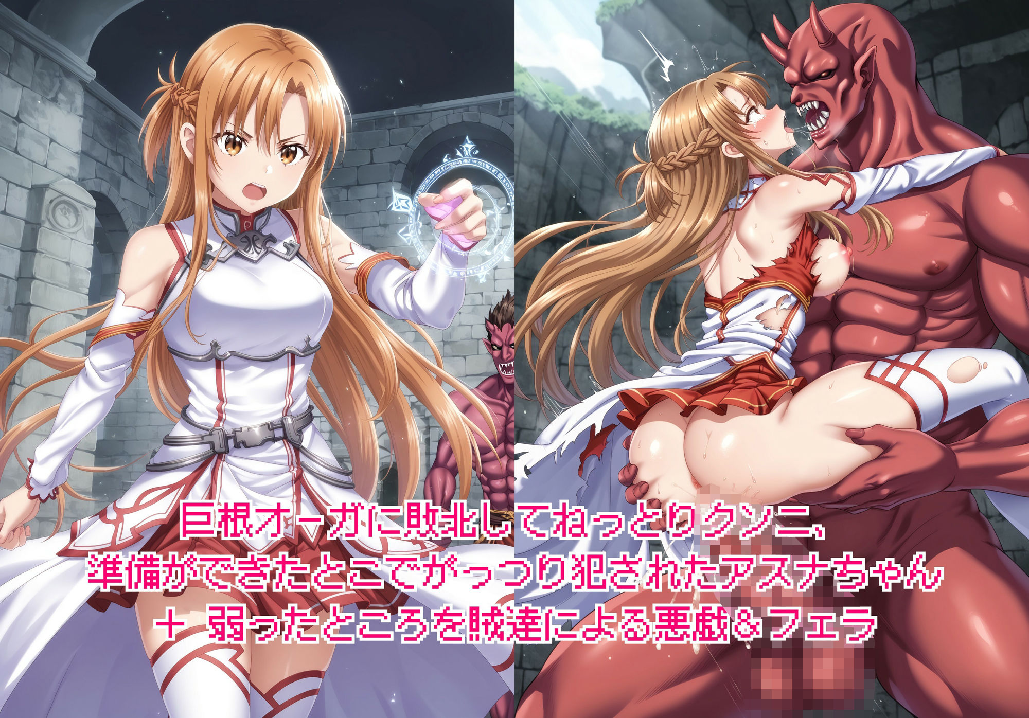 サンプル画像4:ヒロイン敗北 – お願い…もう許して2(絵心あいのAI生成アトリエ) [d_428861]