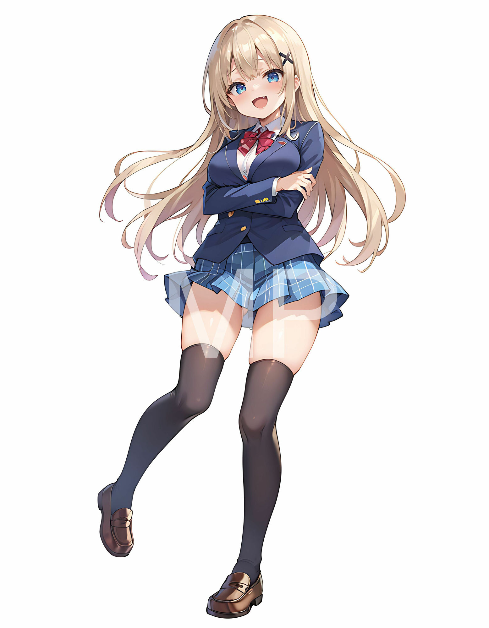 サンプル画像1:えちえち 美少女×ポーズ集 – 金髪JK編 -(aiもちち) [d_428882]