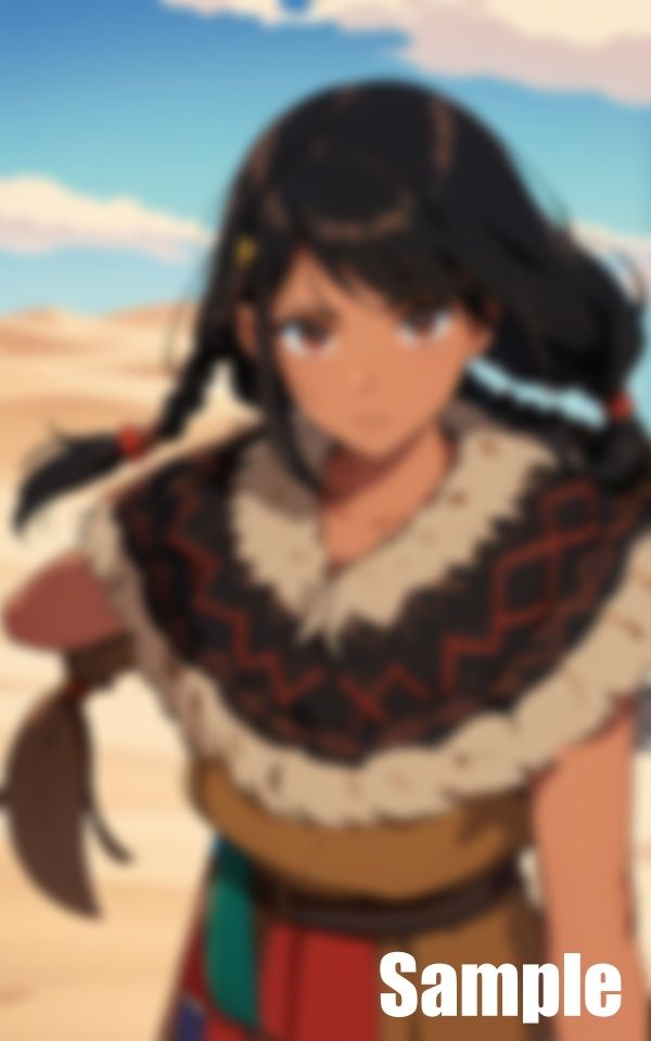 サンプル画像1:ネイティブアメリカンの少女(ぞぐま) [d_428888]