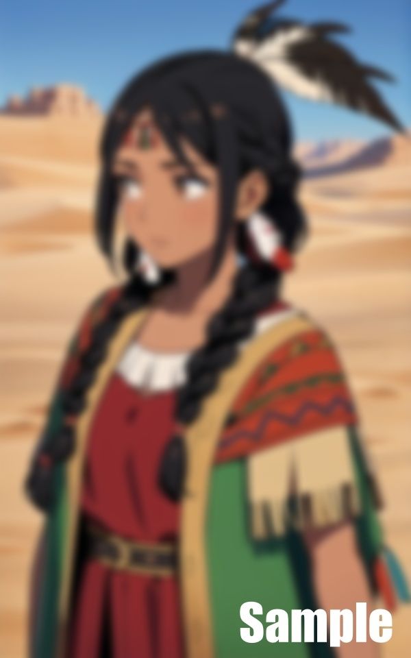 サンプル画像2:ネイティブアメリカンの少女(ぞぐま) [d_428888]