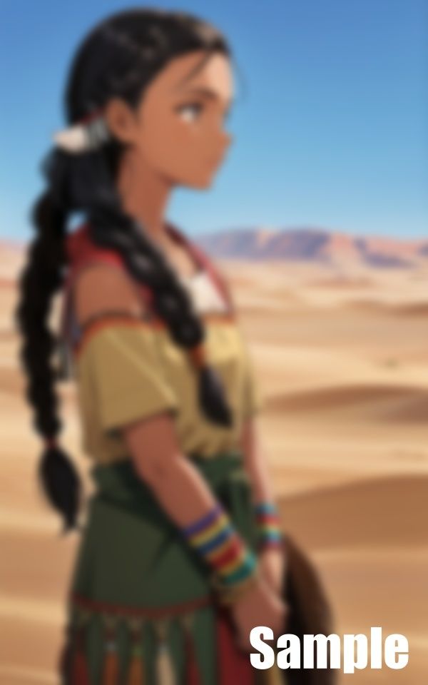 サンプル画像3:ネイティブアメリカンの少女(ぞぐま) [d_428888]