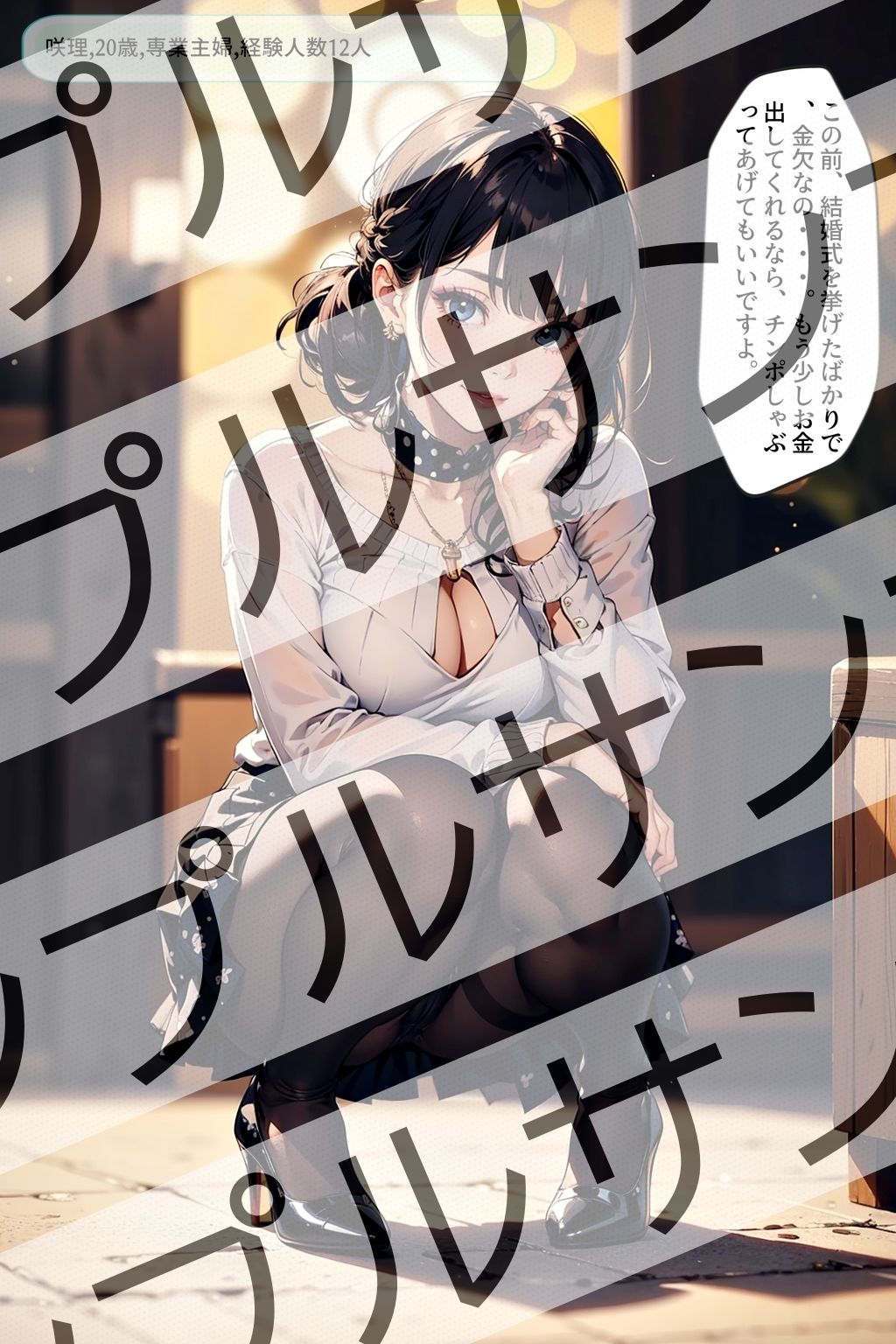 サンプル画像3:黒ストッキングの似合う極上オンナのしゃがみポーズ激写 vol.2(あらぶるま18＋（二次元）) [d_428910]