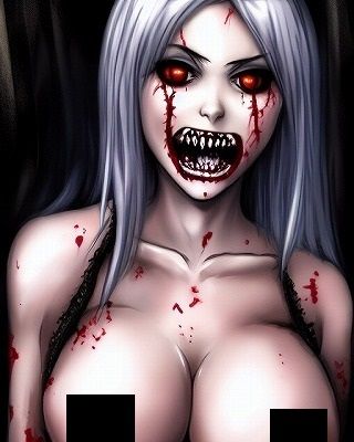 サンプル画像3:血まみれのホラー巨乳美女（3選）あなたが襲われた後かも？(MUTANTITS) [d_429034]