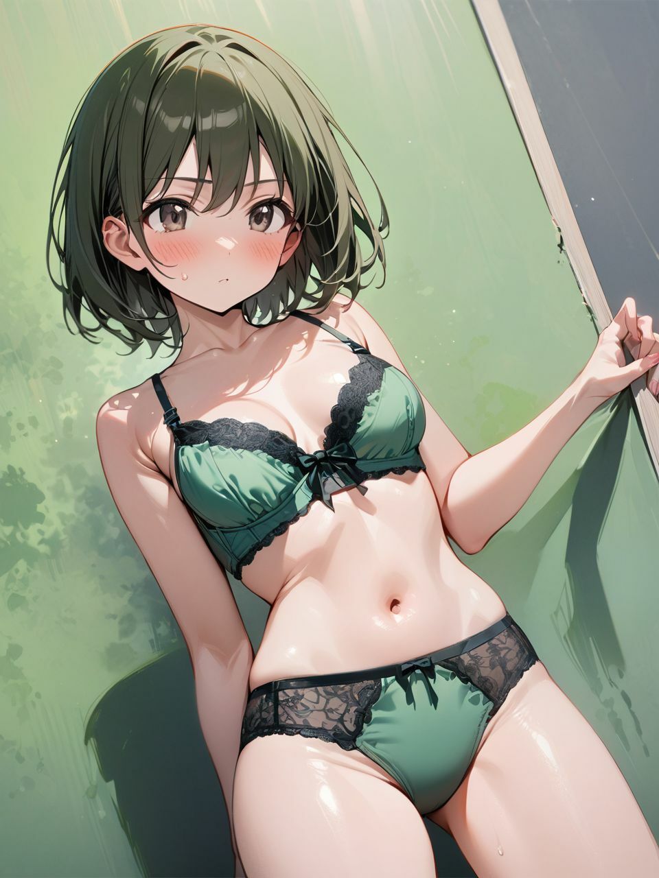 サンプル画像5:シャニマスアイドルたちのランジェリー＆おしっこ CG集(色彩ボックス) [d_429103]