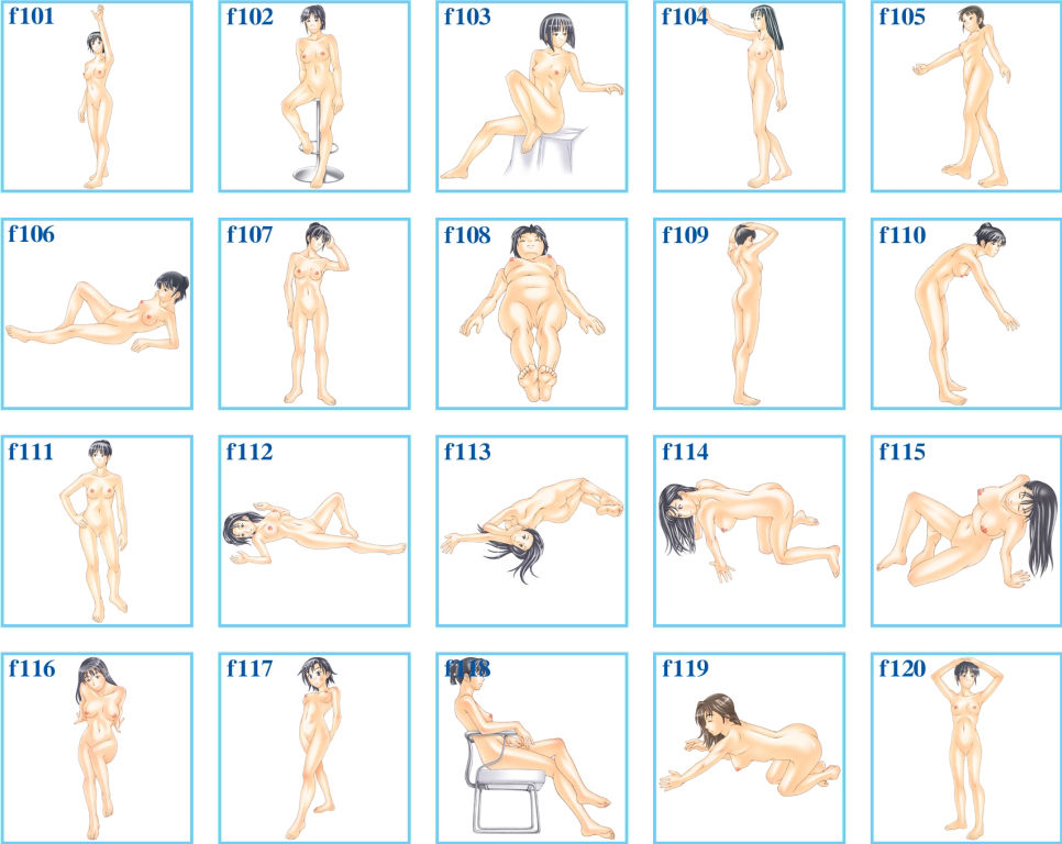 サンプル画像3:裸婦イラストポーズ集 vol.06(海老の酒蒸し) [d_429297]