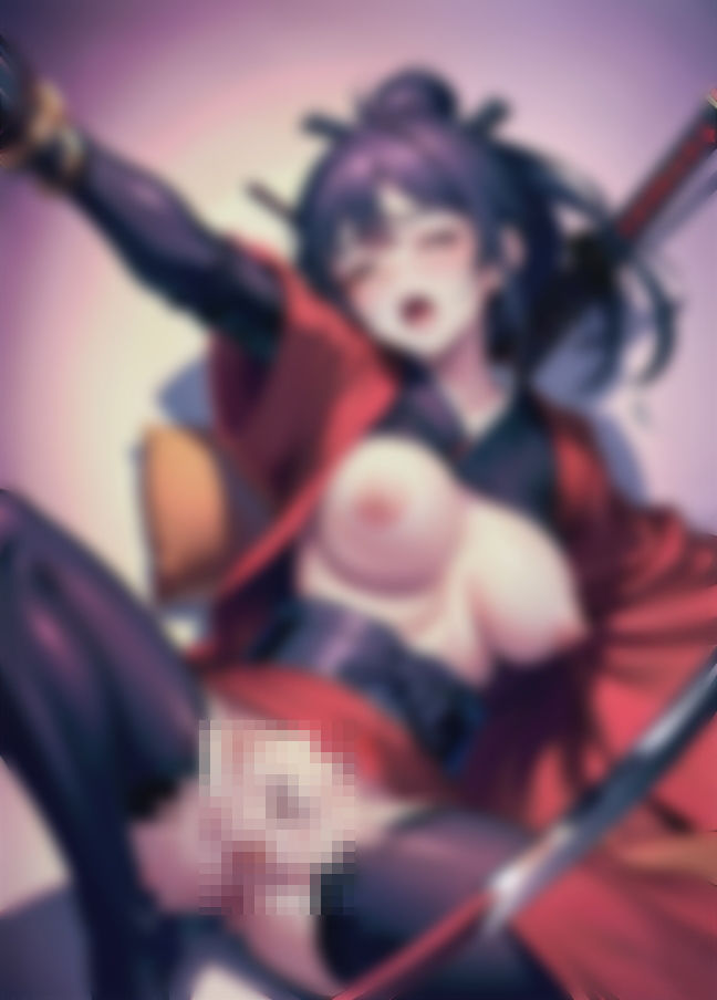 サンプル画像6:くのいち忍者はベッドで敗北宣言する超どM(AI博士) [d_429379]