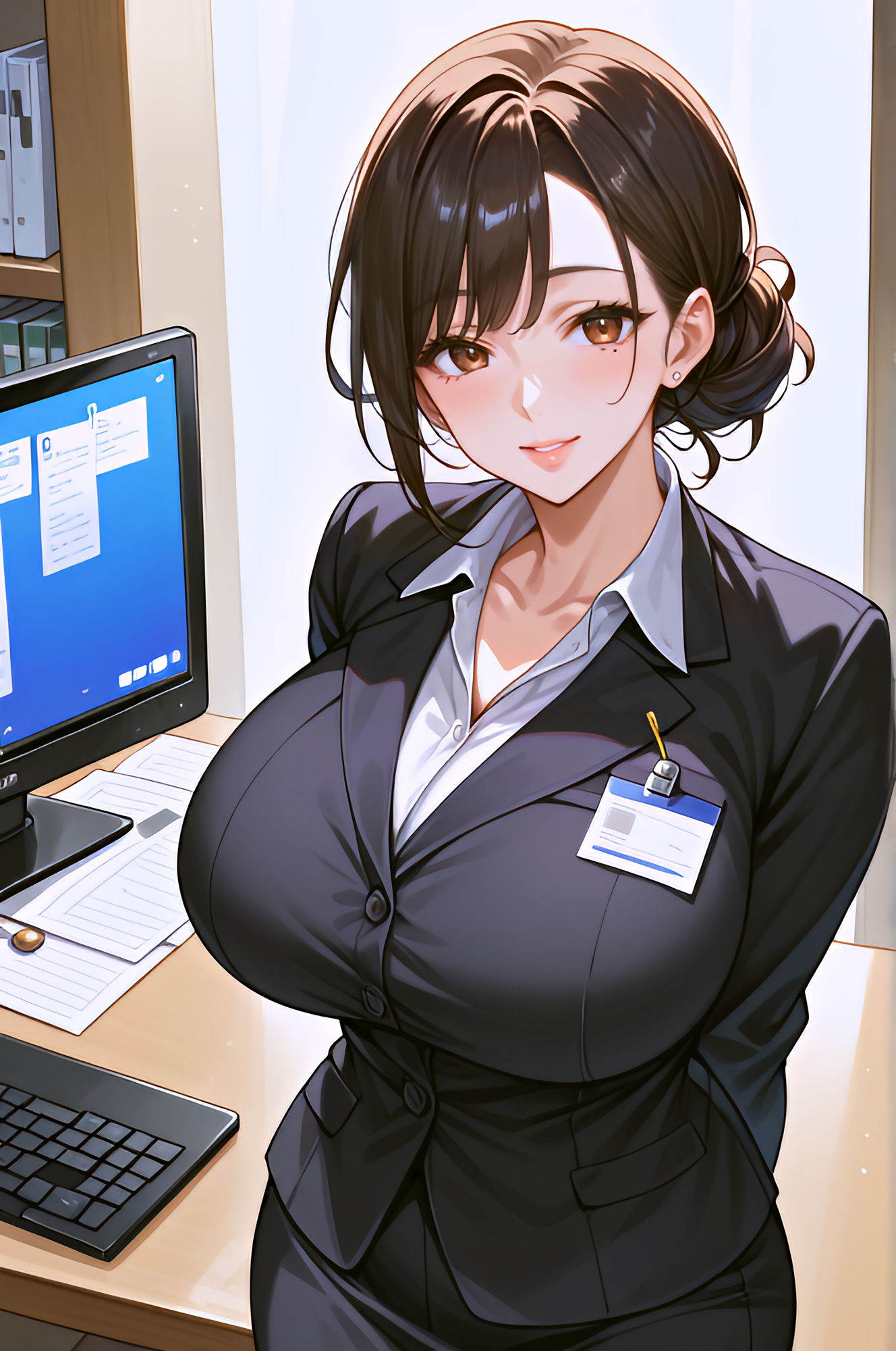 サンプル画像1:真夜中のオフィスで美人上司とヤりまくり(ねこねこアートギャラリー) [d_429596]