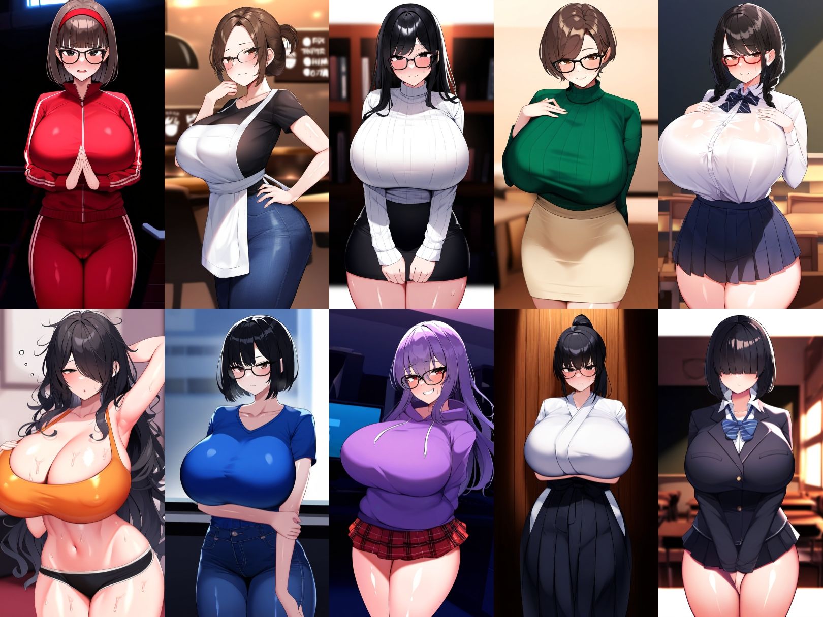 サンプル画像2:爆乳地味子はむっつりスケベ〜地味だけどおっぱいの大きな女の子たちといっぱいエッチするイラスト集〜(L-fount) [d_429625]