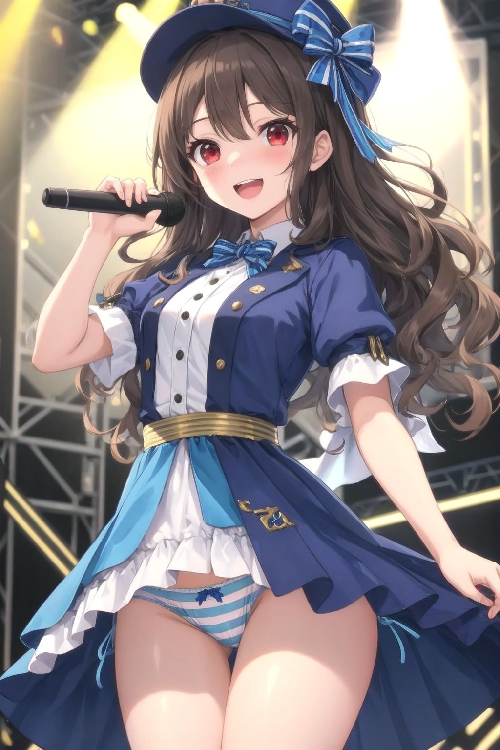 サンプル画像1:パンチラアイドル！青衣装編(ぱんつ工房) [d_429685]