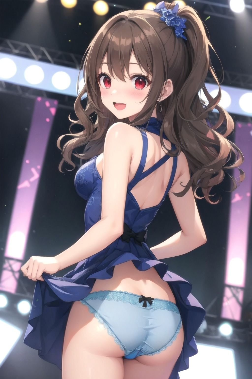 サンプル画像2:パンチラアイドル！青衣装編(ぱんつ工房) [d_429685]