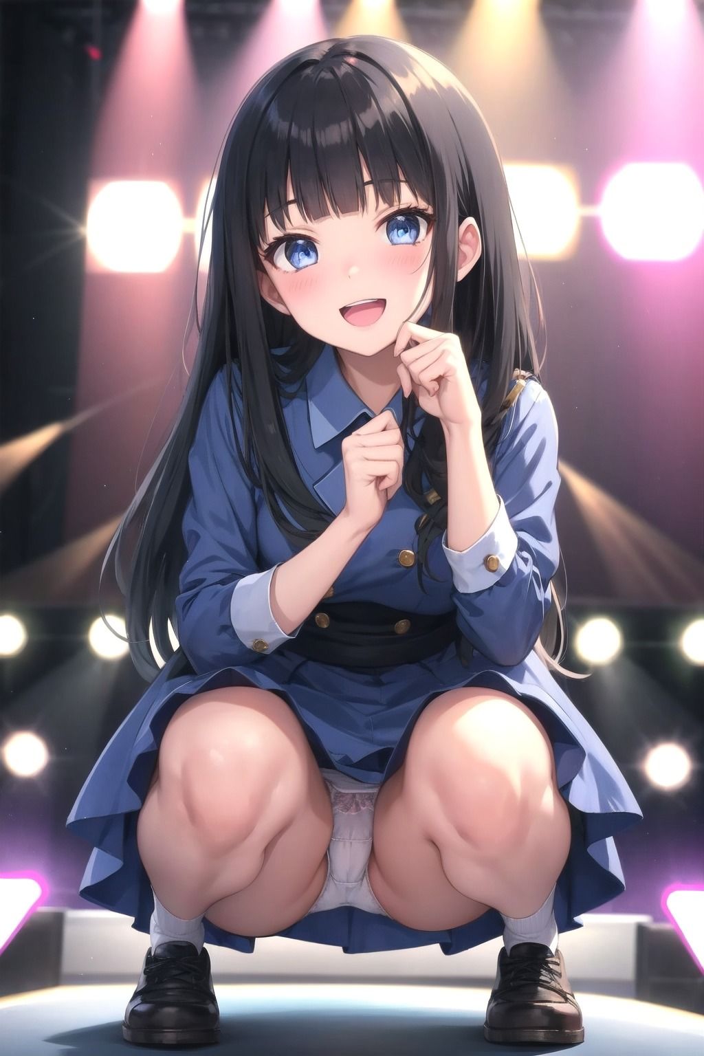 サンプル画像4:パンチラアイドル！青衣装編(ぱんつ工房) [d_429685]