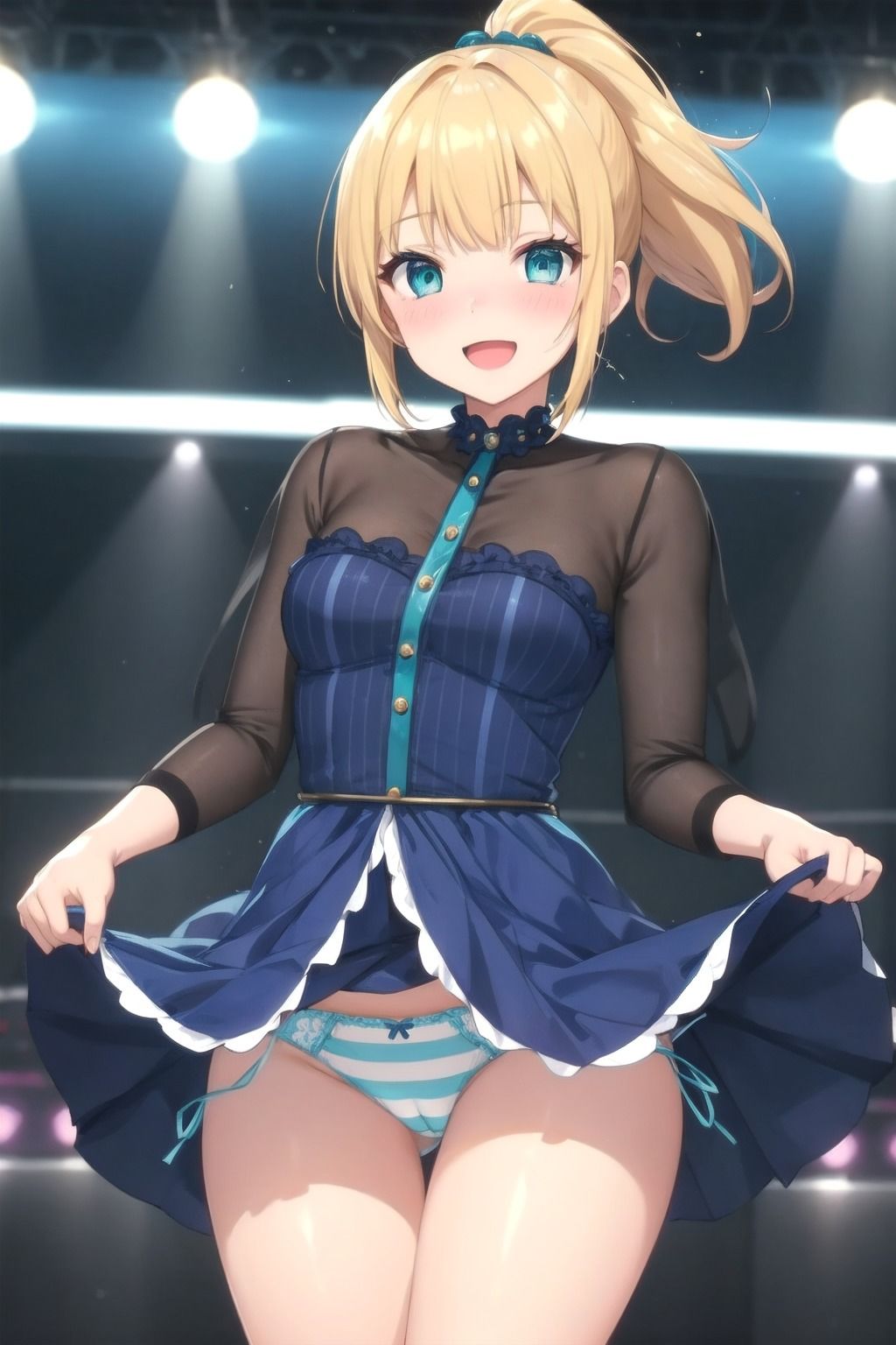 サンプル画像5:パンチラアイドル！青衣装編(ぱんつ工房) [d_429685]