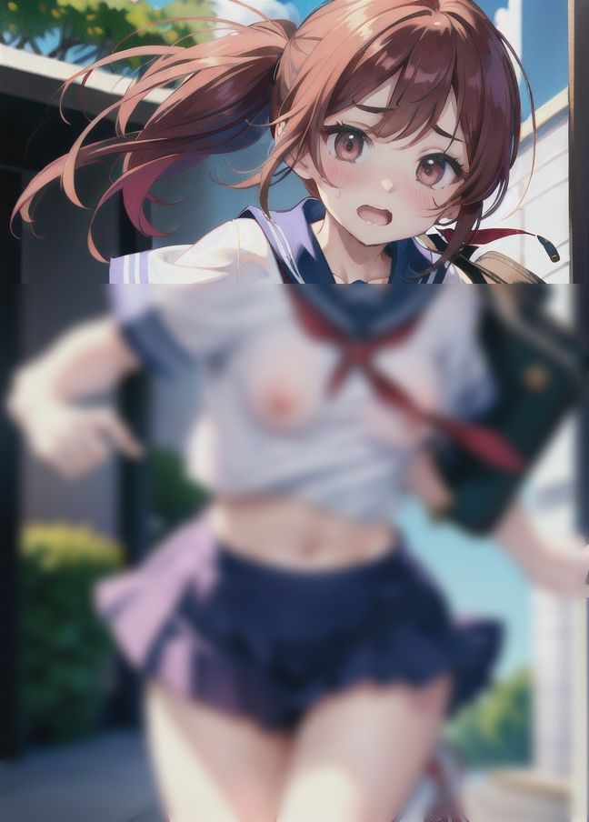 サンプル画像1:露出狂女学生はノーブラ登校(新宿4丁目) [d_429876]