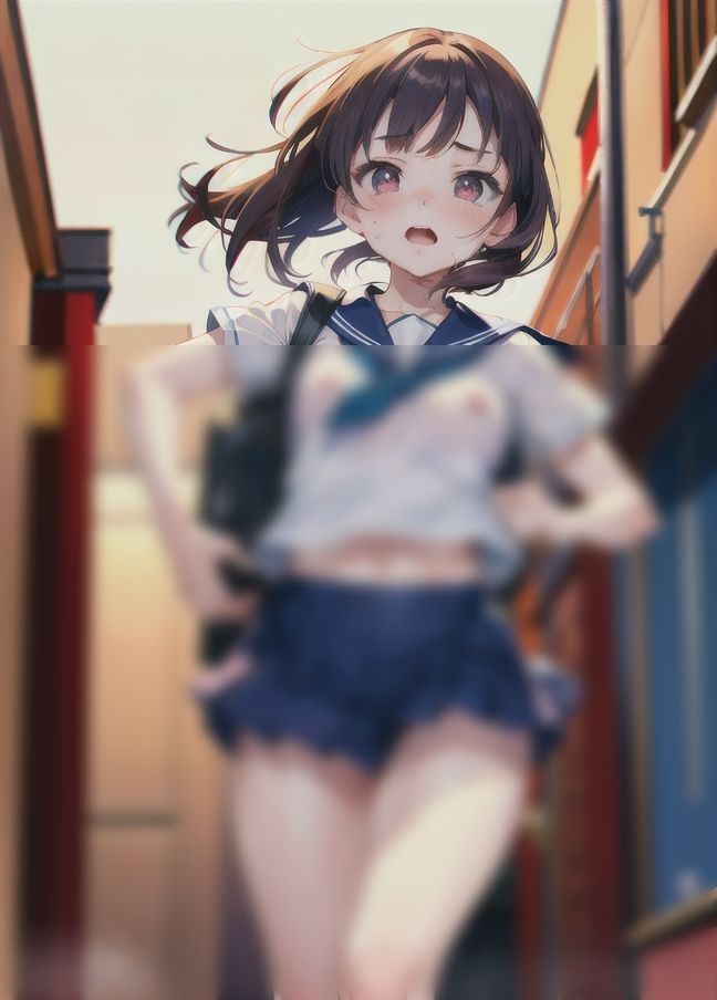 サンプル画像2:露出狂女学生はノーブラ登校(新宿4丁目) [d_429876]