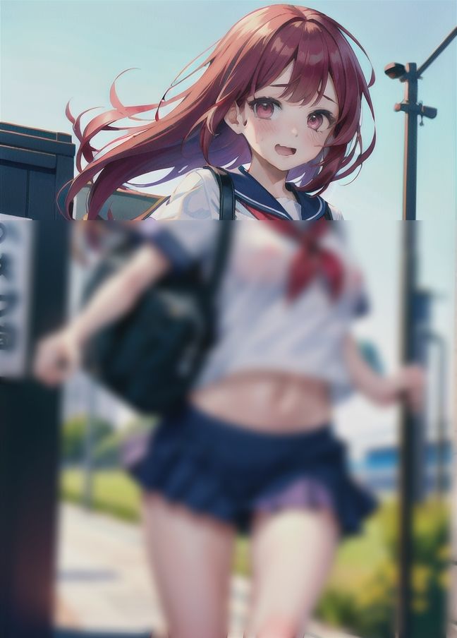 サンプル画像4:露出狂女学生はノーブラ登校(新宿4丁目) [d_429876]