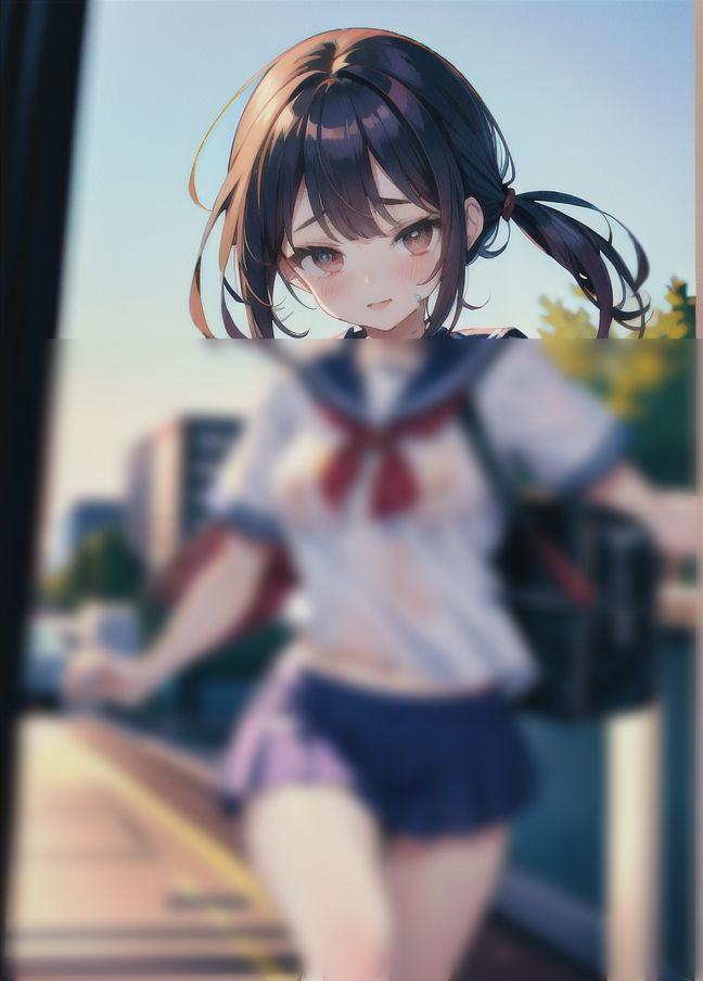 サンプル画像6:露出狂女学生はノーブラ登校(新宿4丁目) [d_429876]