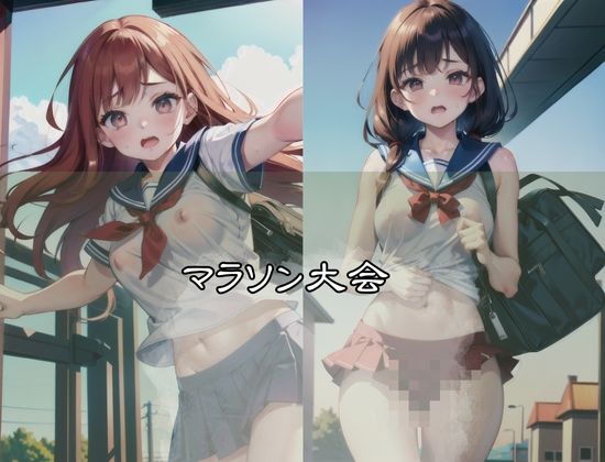 サンプル画像2:ノーブラおっぱいマラソン大会！(bizz) [d_429890]