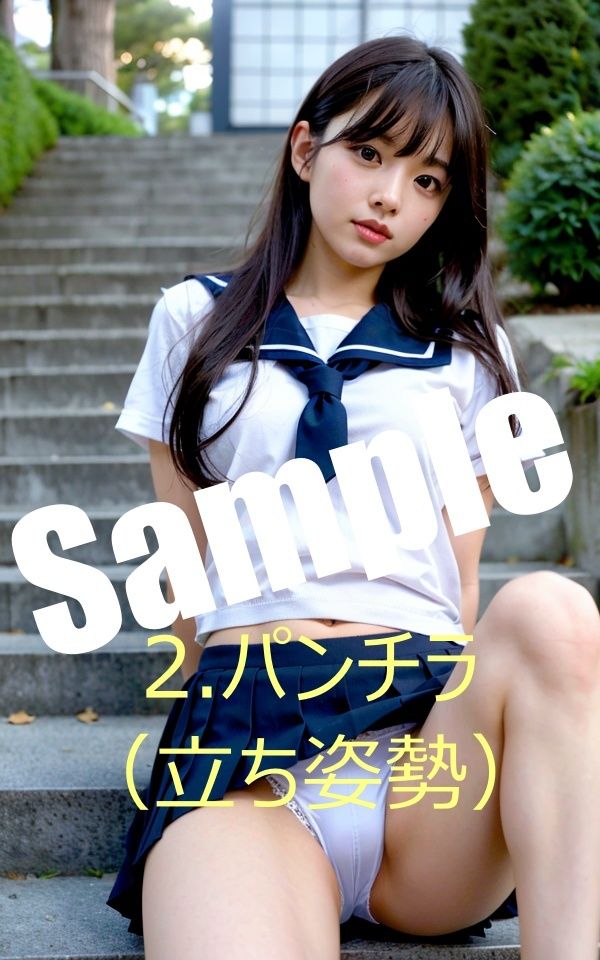 サンプル画像3:露出系・制服撮影会 Vol1.清楚系モデル編(痴女ステンドグラス) [d_430078]