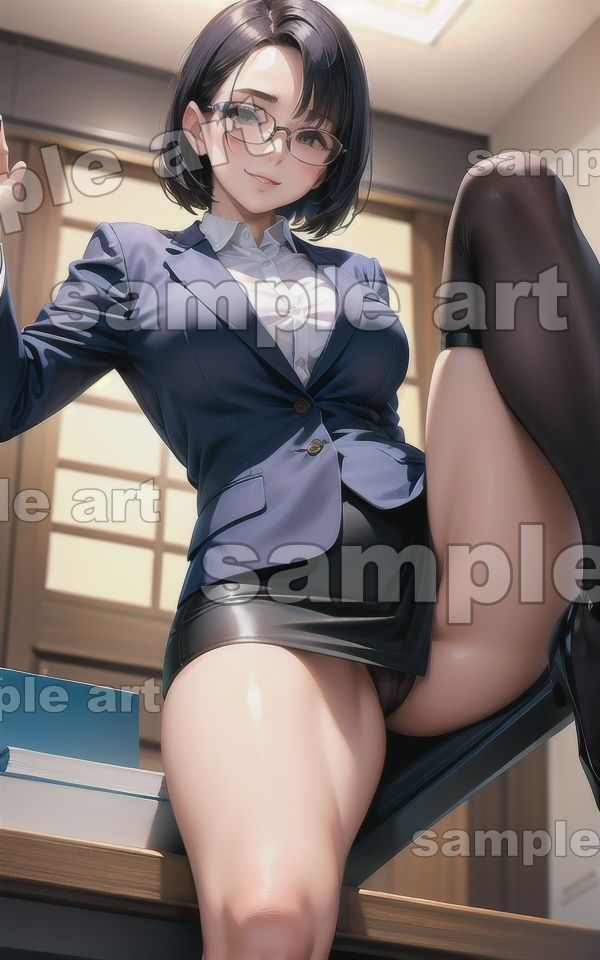 サンプル画像6:変態上司スペシャル！普段は厳しいメガネの変態上司がご褒美パンチラ・・・(瞬間サファイア出版) [d_430084]