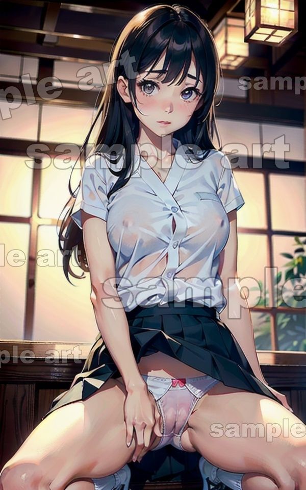 サンプル画像3:神社でパンチラ〜処女のパイパンまんこを神社でお小遣い稼ぎ〜制服姿のJKがパパ活(美少女戦隊神レンジャー) [d_430100]