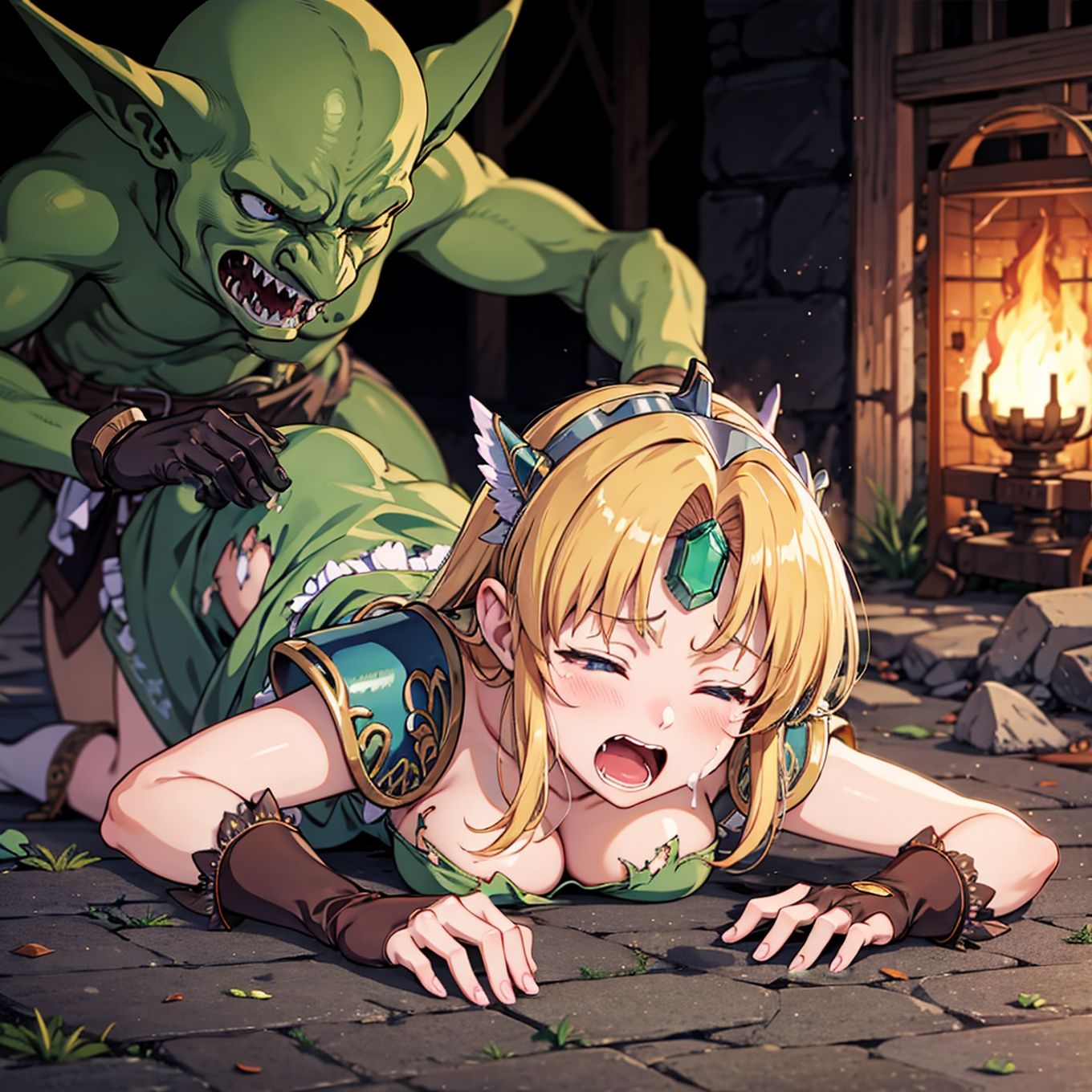 サンプル画像1:ゴブリン砲の襲撃2(みみっくぼっくす) [d_430129]