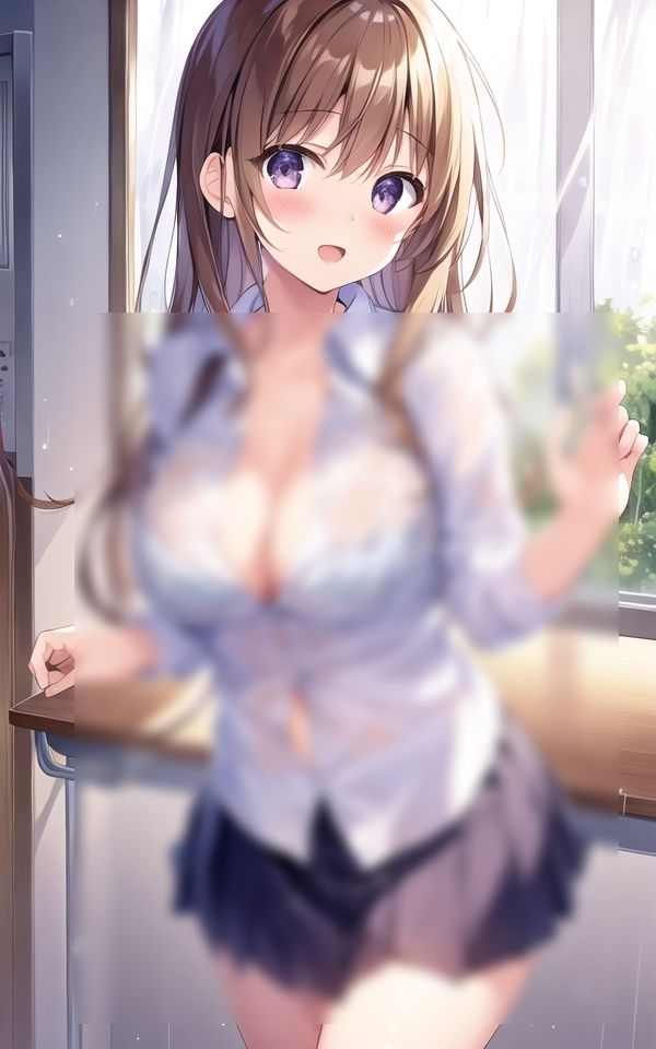 サンプル画像1:雨降りの教室で、二人だけのエッチな思い出(AIハピネス工房) [d_430206]