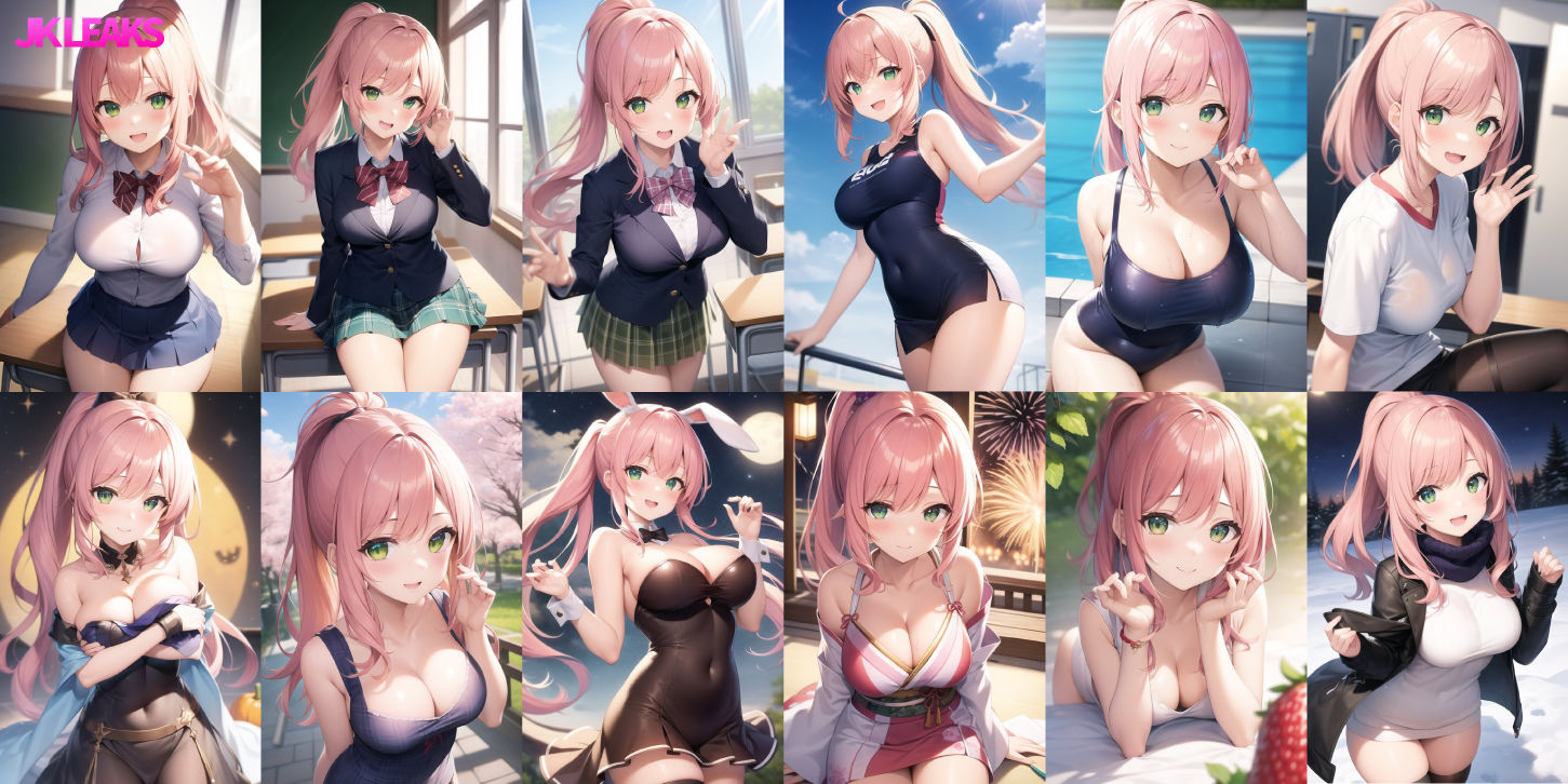 サンプル画像1:JK LEAKS 1＋2 – 4Kアップスケール＆リモザイク総集編 -【おまけアニメ付】(AniyA) [d_430232]