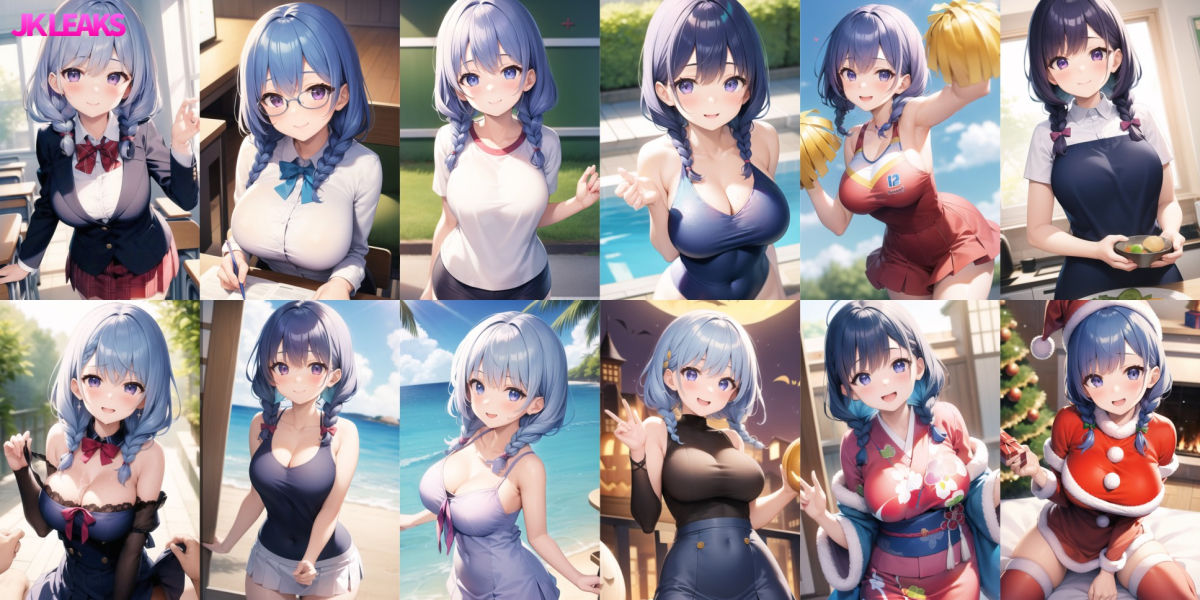 サンプル画像4:JK LEAKS 1＋2 – 4Kアップスケール＆リモザイク総集編 -【おまけアニメ付】(AniyA) [d_430232]