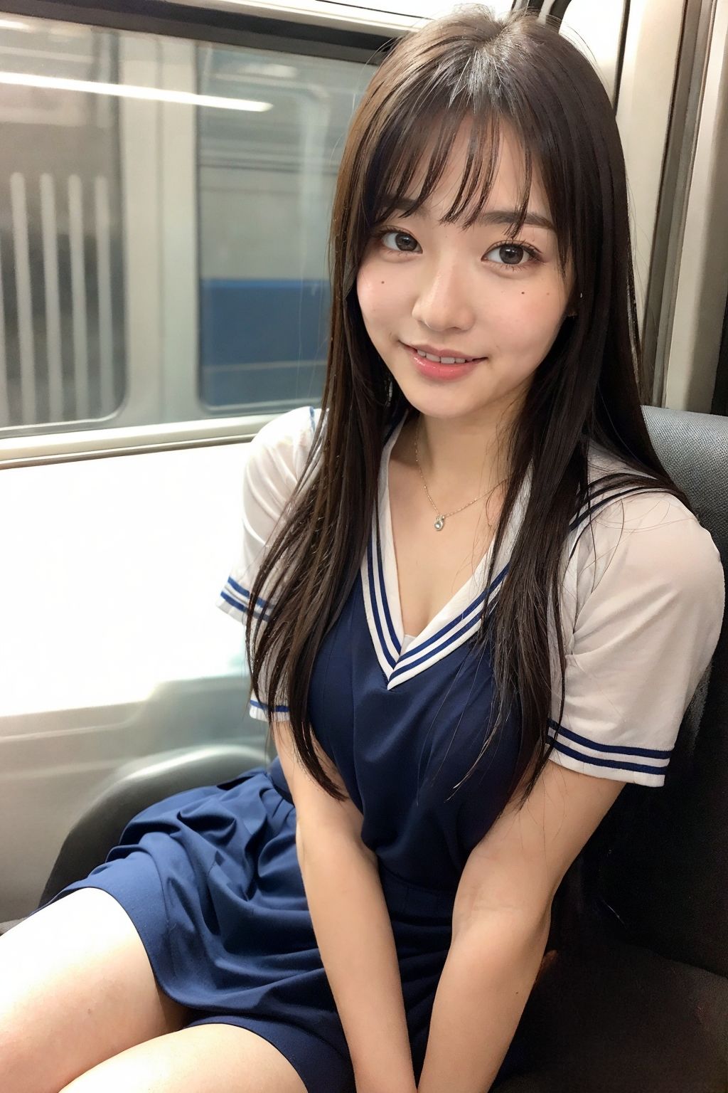 サンプル画像2:【PC用★高画質】電車の向かい席22〜お試し(★マイナーフェチ★の殿堂) [d_430266]