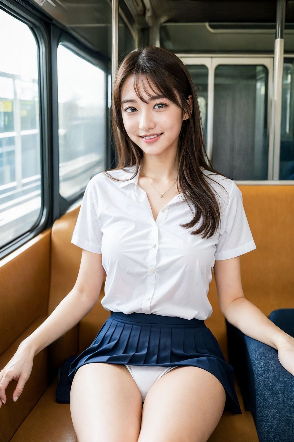 サンプル画像5:【PC用★高画質】電車の向かい席22〜お試し(★マイナーフェチ★の殿堂) [d_430266]