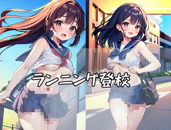 サンプル画像2:陸部女子はランニング登校！服が乱れても破れても気にしない…！？(ハッピーセット) [d_430329]