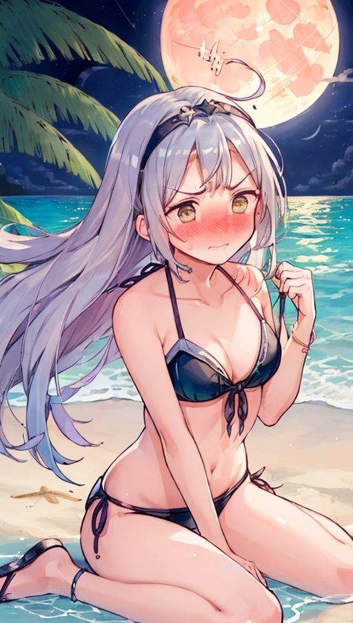 サンプル画像1:恥じらい水着少女イラスト集 総集編 第1巻(銀木堂) [d_430433]