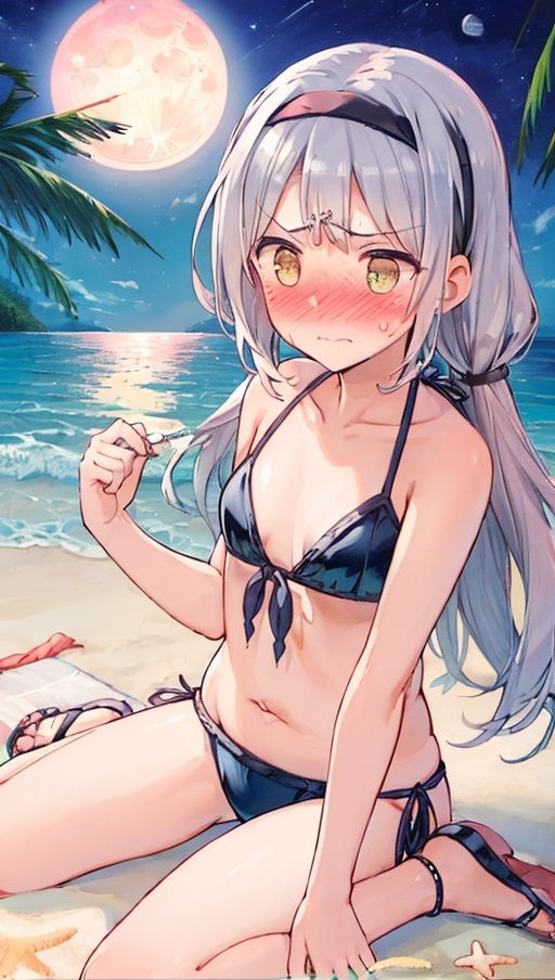 サンプル画像2:恥じらい水着少女イラスト集 総集編 第1巻(銀木堂) [d_430433]