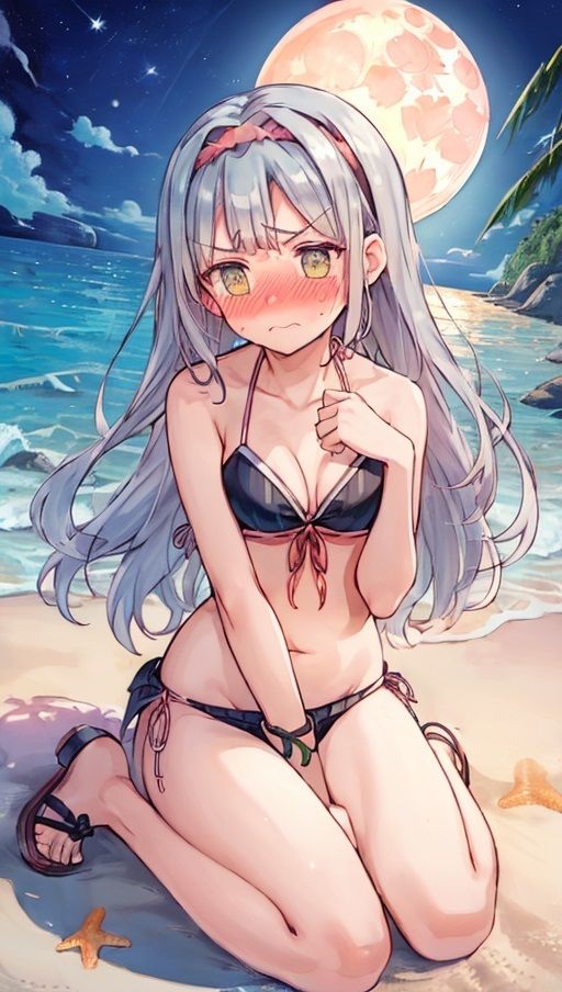 サンプル画像4:恥じらい水着少女イラスト集 総集編 第1巻(銀木堂) [d_430433]