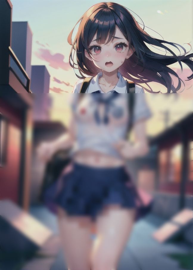 サンプル画像2:露出狂陸上部Hなランニング’スポブラもしないで走ってます’(midnightstar) [d_430434]