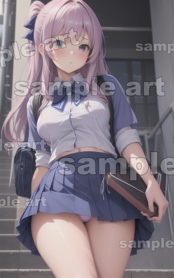 サンプル画像1:セーラー服特集！JKが階段でミニスカートからパンチラ！恥じらいの183枚を収録(童顔巨乳ゴリラ) [d_430500]