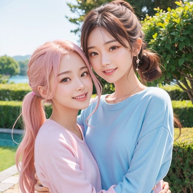 サンプル画像1:仲良し美女のおっぱい(いぬねこ) [d_430732]