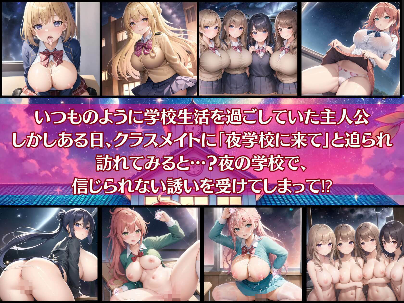 サンプル画像1:夜間学校ハーレム【超ボリューム500枚収録・嬉しい台詞付きも10枚収録】(虚構クラブ) [d_430770]