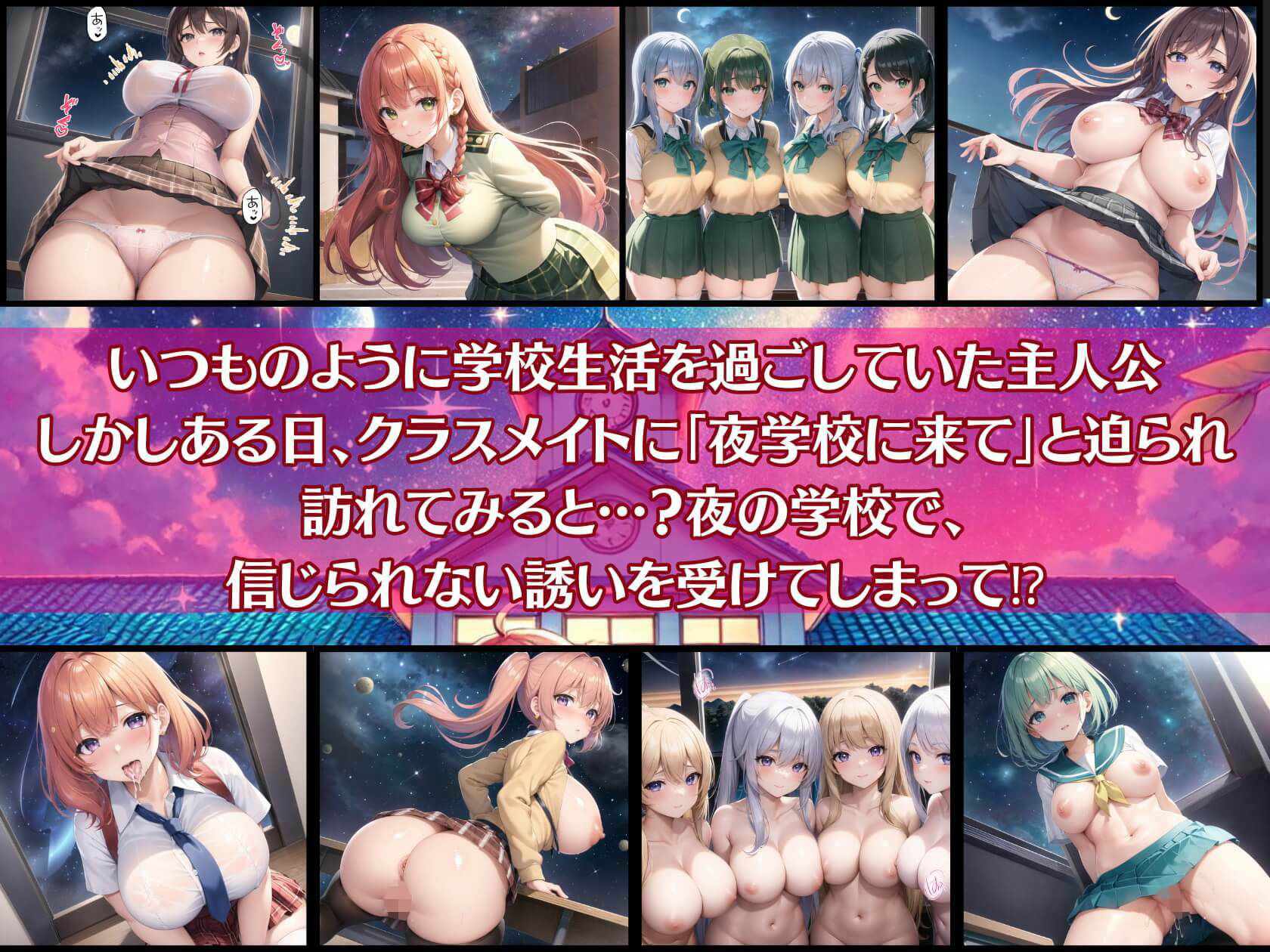サンプル画像1:夜間学校ハーレム4【超ボリューム500枚収録・嬉しい台詞付きも10枚収録】(虚構クラブ) [d_430775]