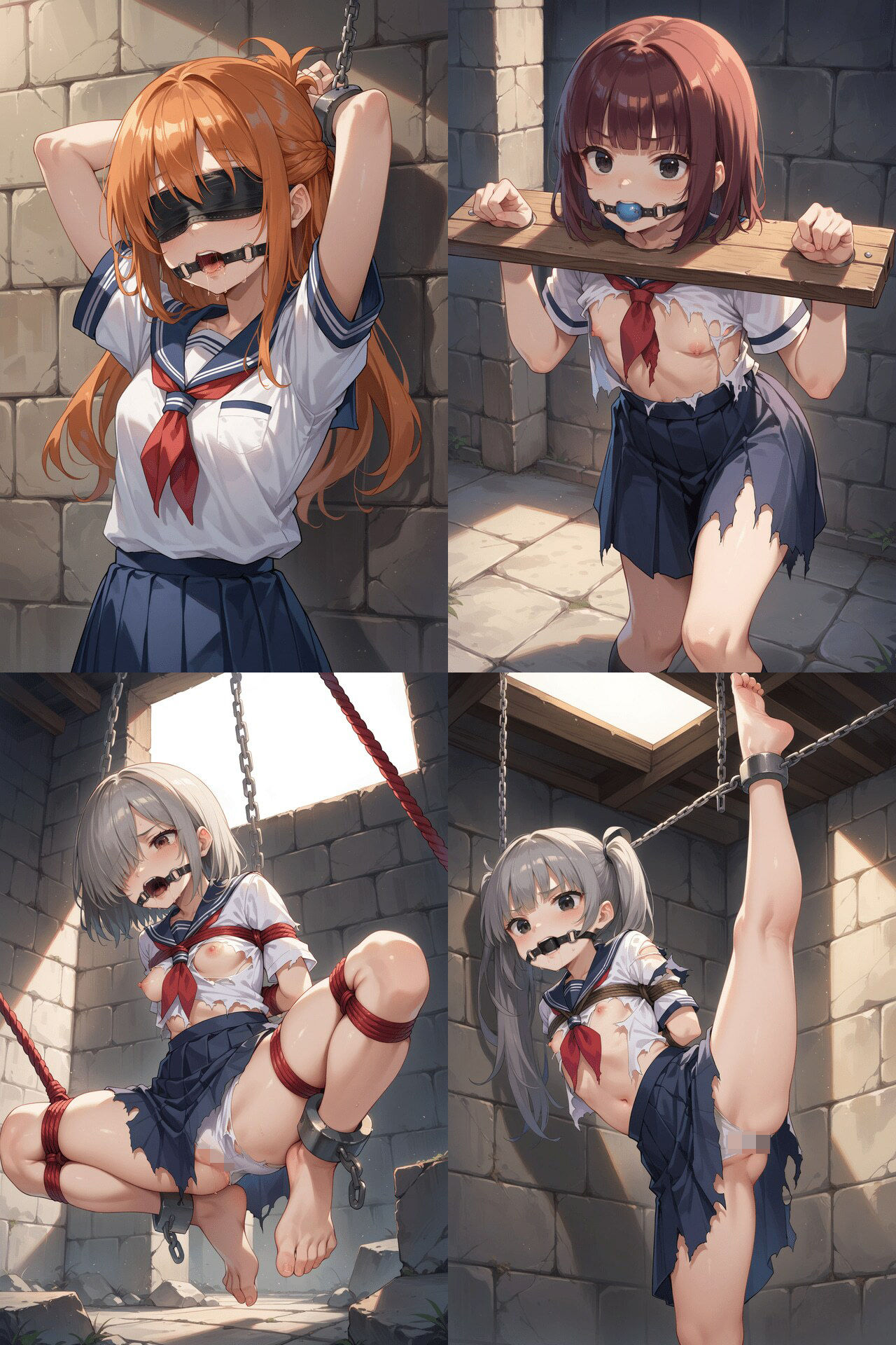 サンプル画像3:中年オヤジ制服娘わからせ拘束ファック(大人の時間) [d_430890]