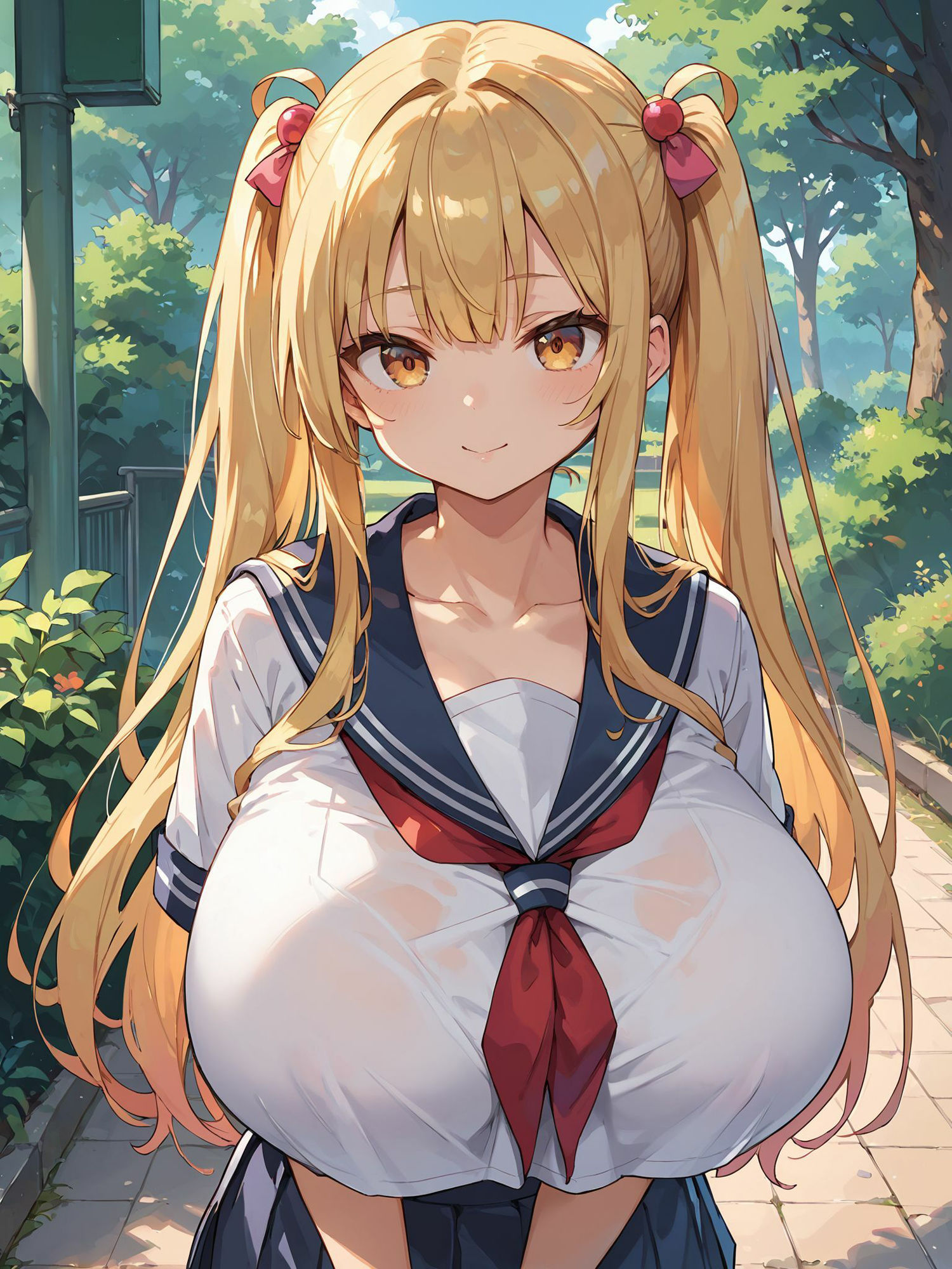 サンプル画像1:巨乳セーラー服少女との放課後の記録(zangechan) [d_431014]