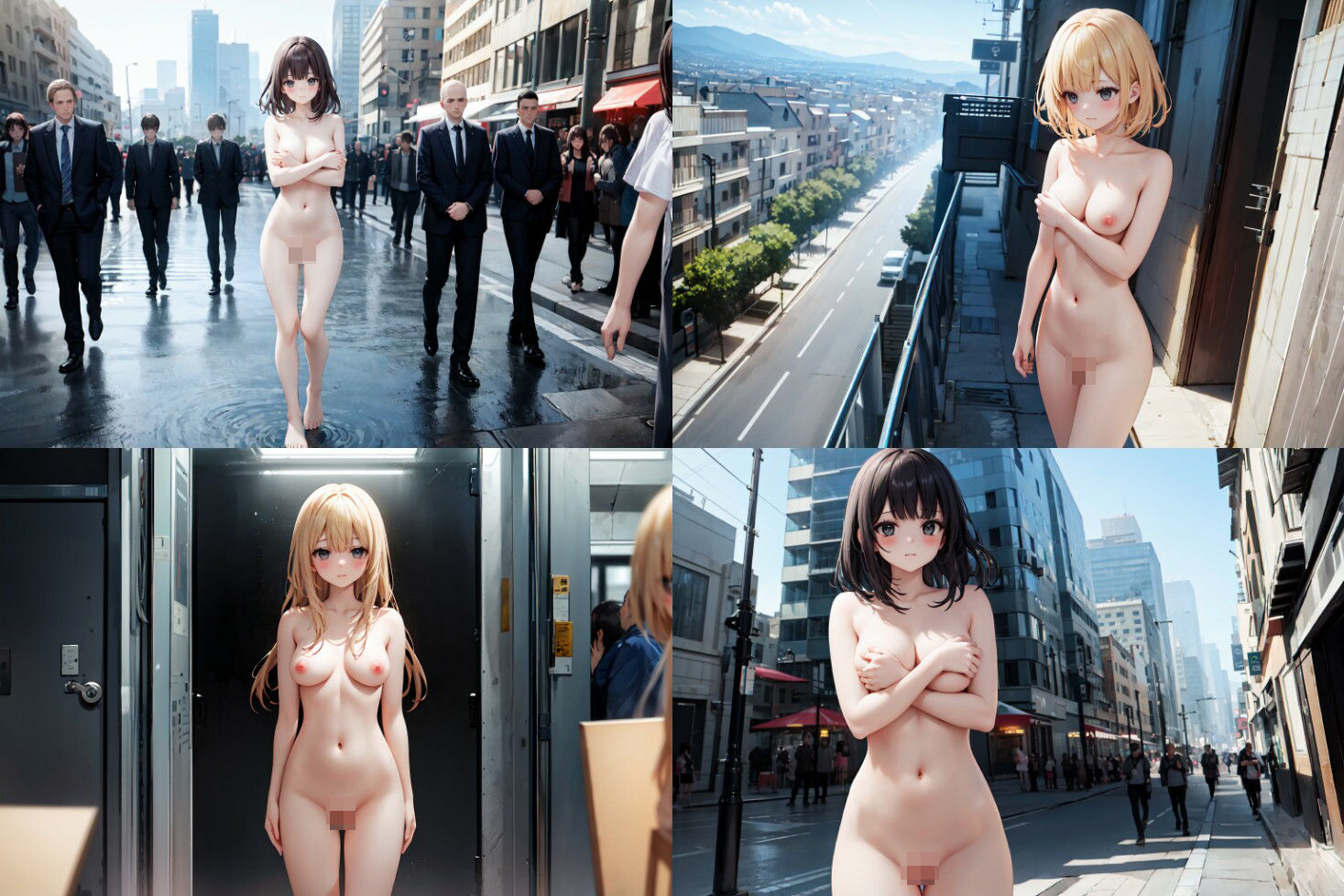 サンプル画像2:街中露出(AIおぱいん屋) [d_431046]