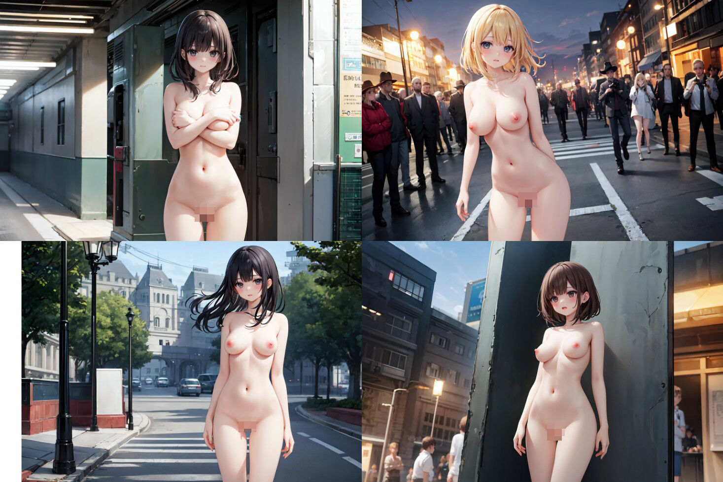 サンプル画像4:街中露出(AIおぱいん屋) [d_431046]