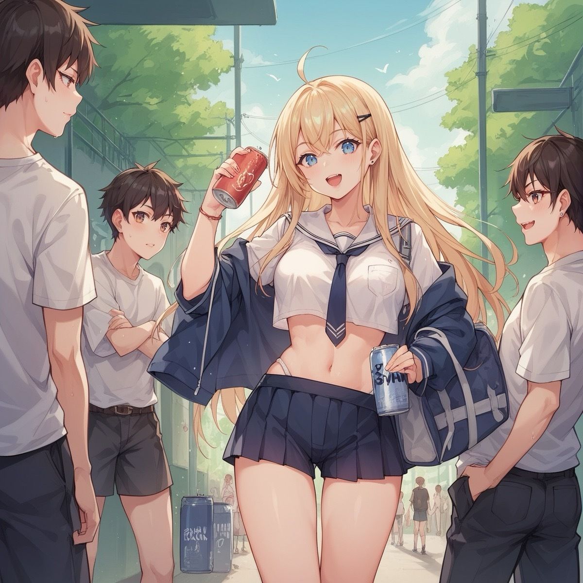 サンプル画像1:ダメ…こんなとこで…JKに種付け中出し(マングリ返し) [d_431064]