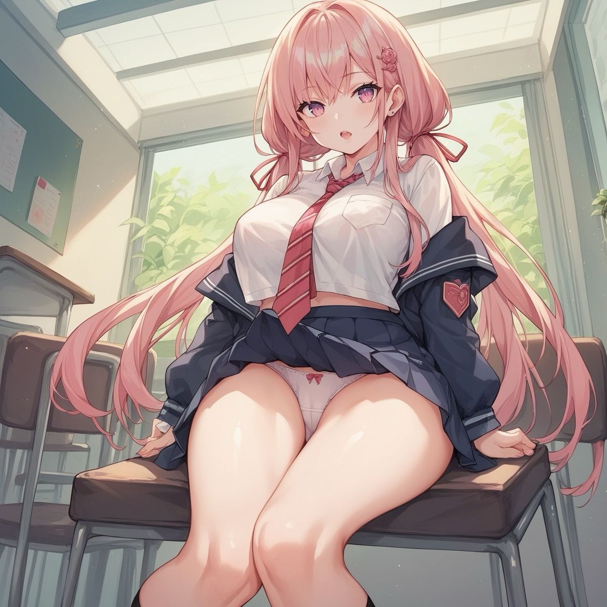 サンプル画像2:ダメ…こんなとこで…JKに種付け中出し(マングリ返し) [d_431064]